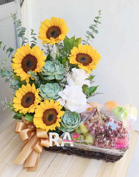 Spring Miracles Flower Fruit Basket
