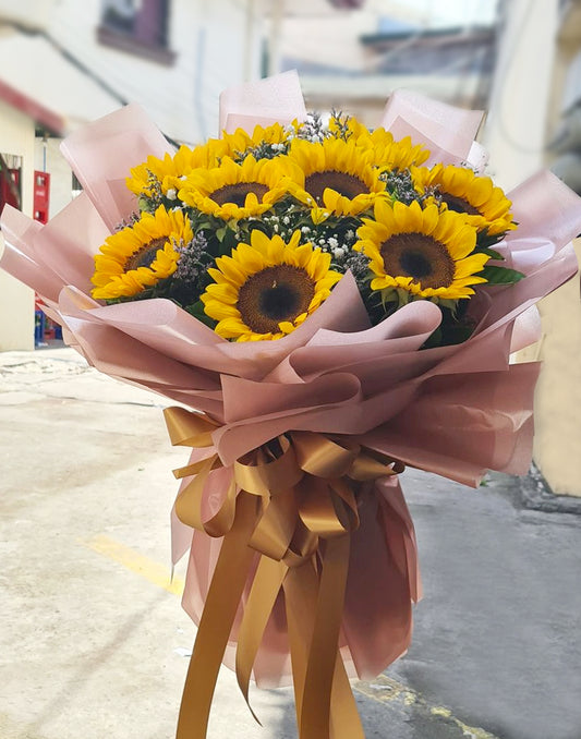 Amber Adoration Sunflower Bouquet