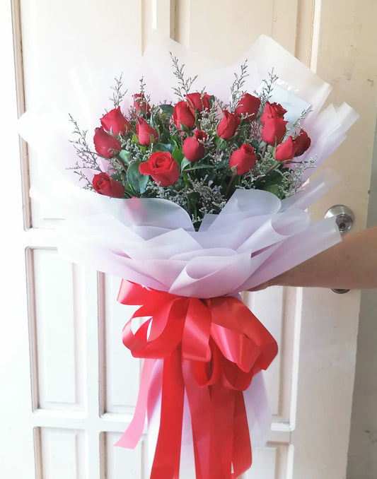 Demon Duscle Red Roses Bouquet