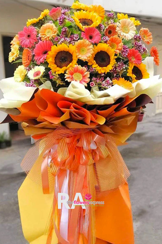 Sunny Orange Flower Opening Store