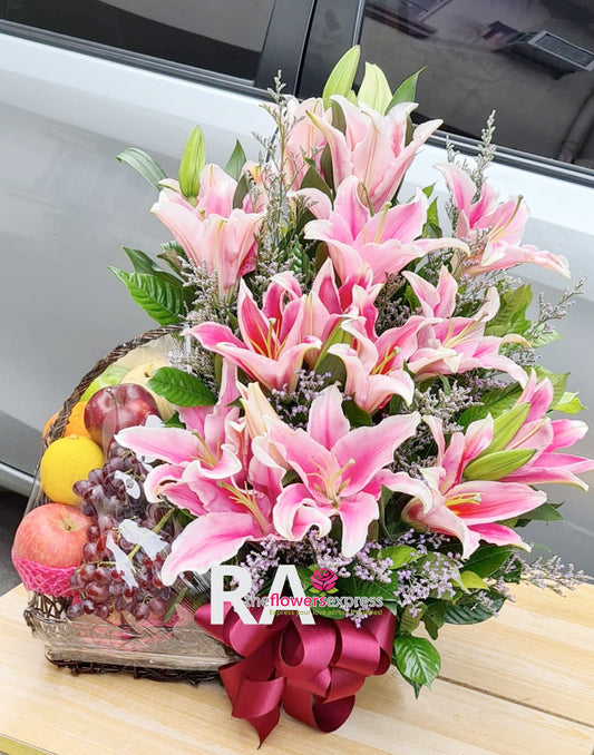 Eternal Summer Flower Fruit Basket