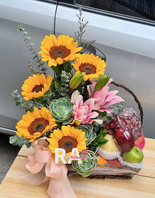 Fancy Fruits Flower Fruit Basket